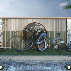 现代城市雕塑小品3D模型下载